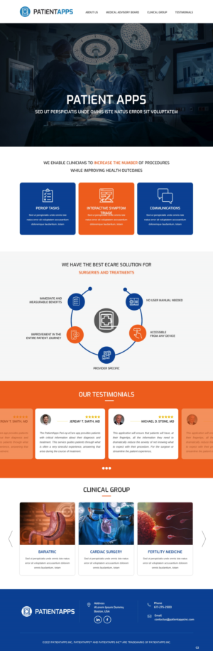Web Design by pb for PatientApps Inc. | Design: #26914495