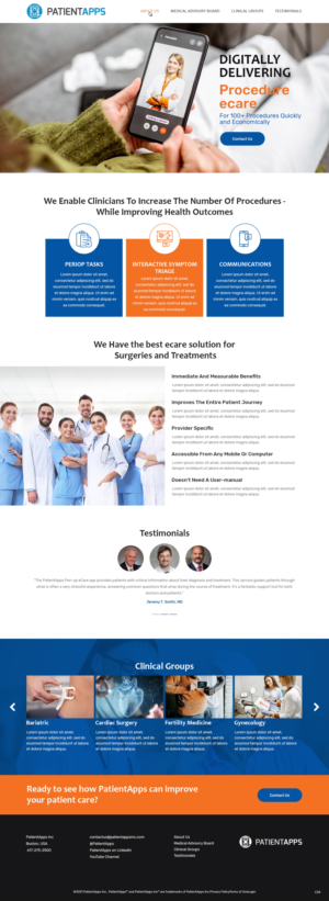 Web Design by pb for PatientApps Inc. | Design: #26914497