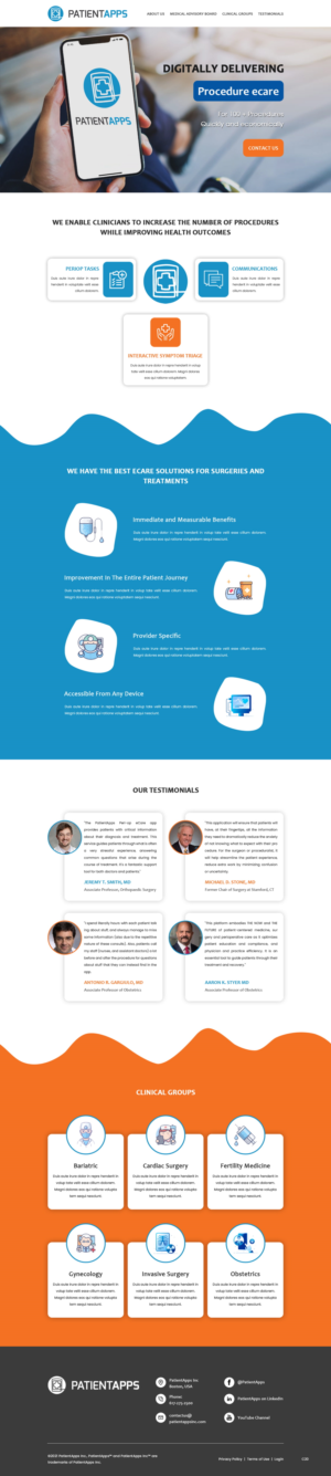 Web Design by pb for PatientApps Inc. | Design: #26914498