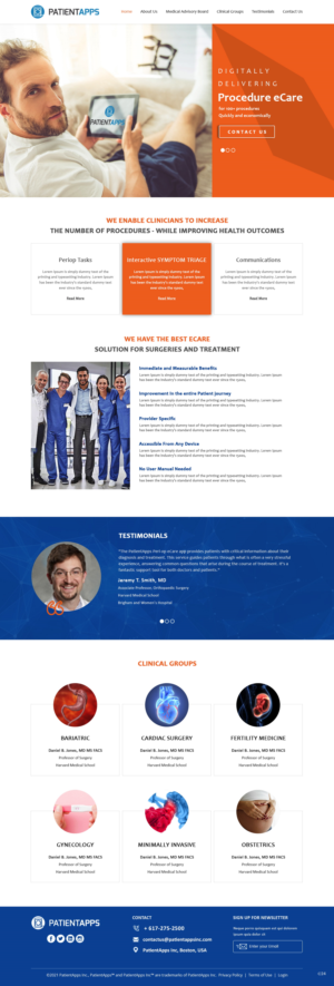Web Design by pb for PatientApps Inc. | Design: #26914499