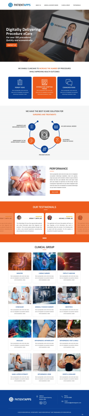 Web Design by pb for PatientApps Inc. | Design: #26950990