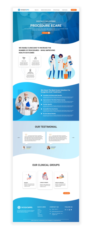Web Design by Adeel Rahman for PatientApps Inc. | Design: #26906576