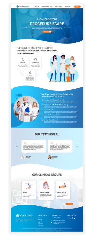 Web Design by Adeel Rahman for PatientApps Inc. | Design: #26906728