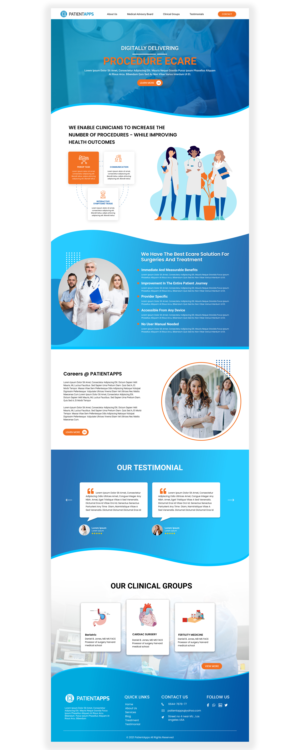 Web Design by Adeel Rahman for PatientApps Inc. | Design: #26912028