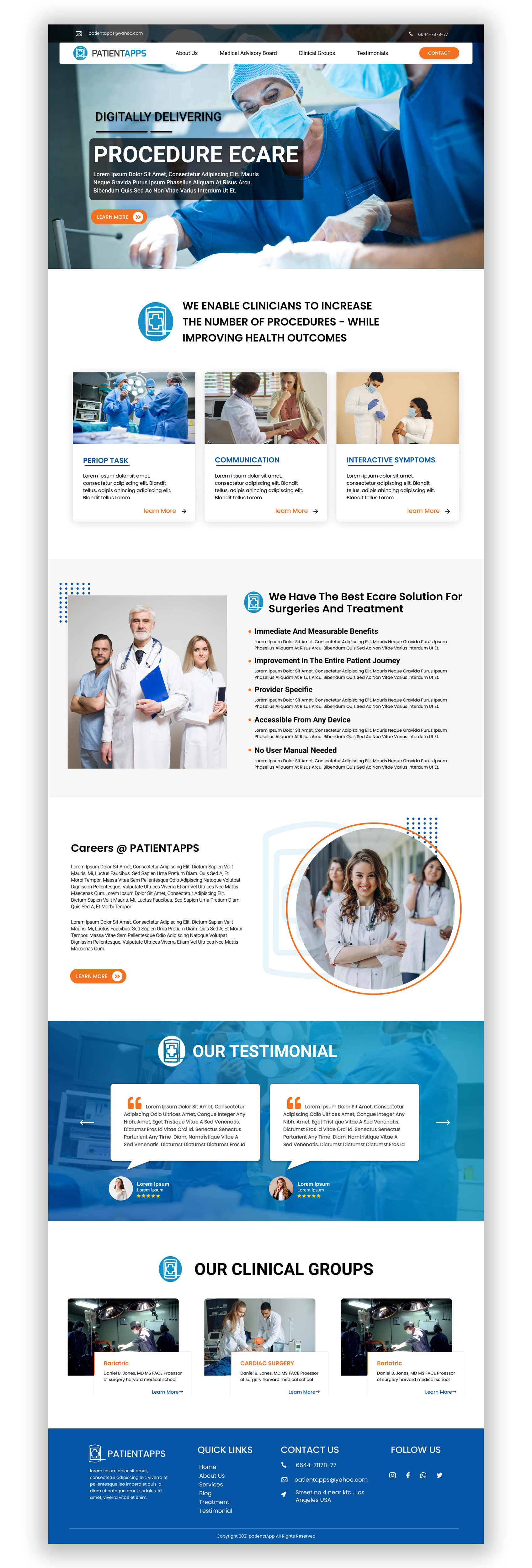 Web Design by Adeel Rahman for PatientApps Inc. | Design #26933768