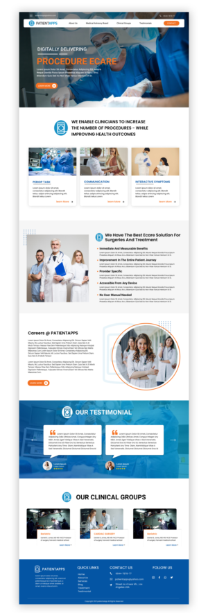 Web Design by Adeel Rahman for PatientApps Inc. | Design: #26933931