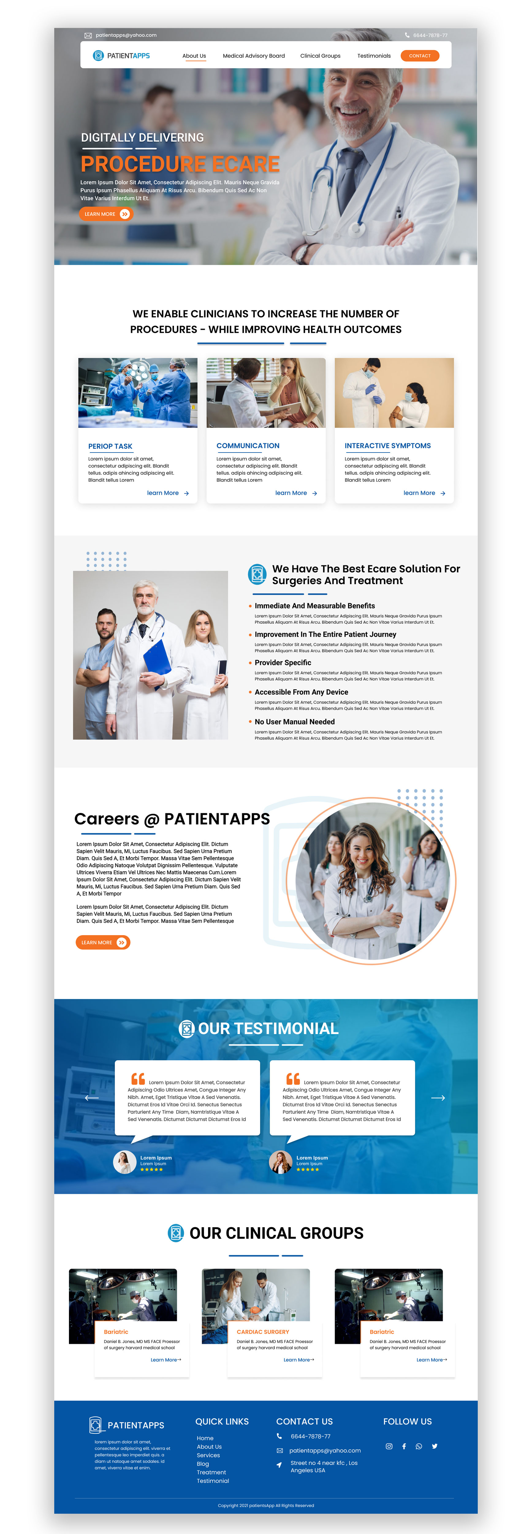 Web Design by Adeel Rahman for PatientApps Inc. | Design #26934792