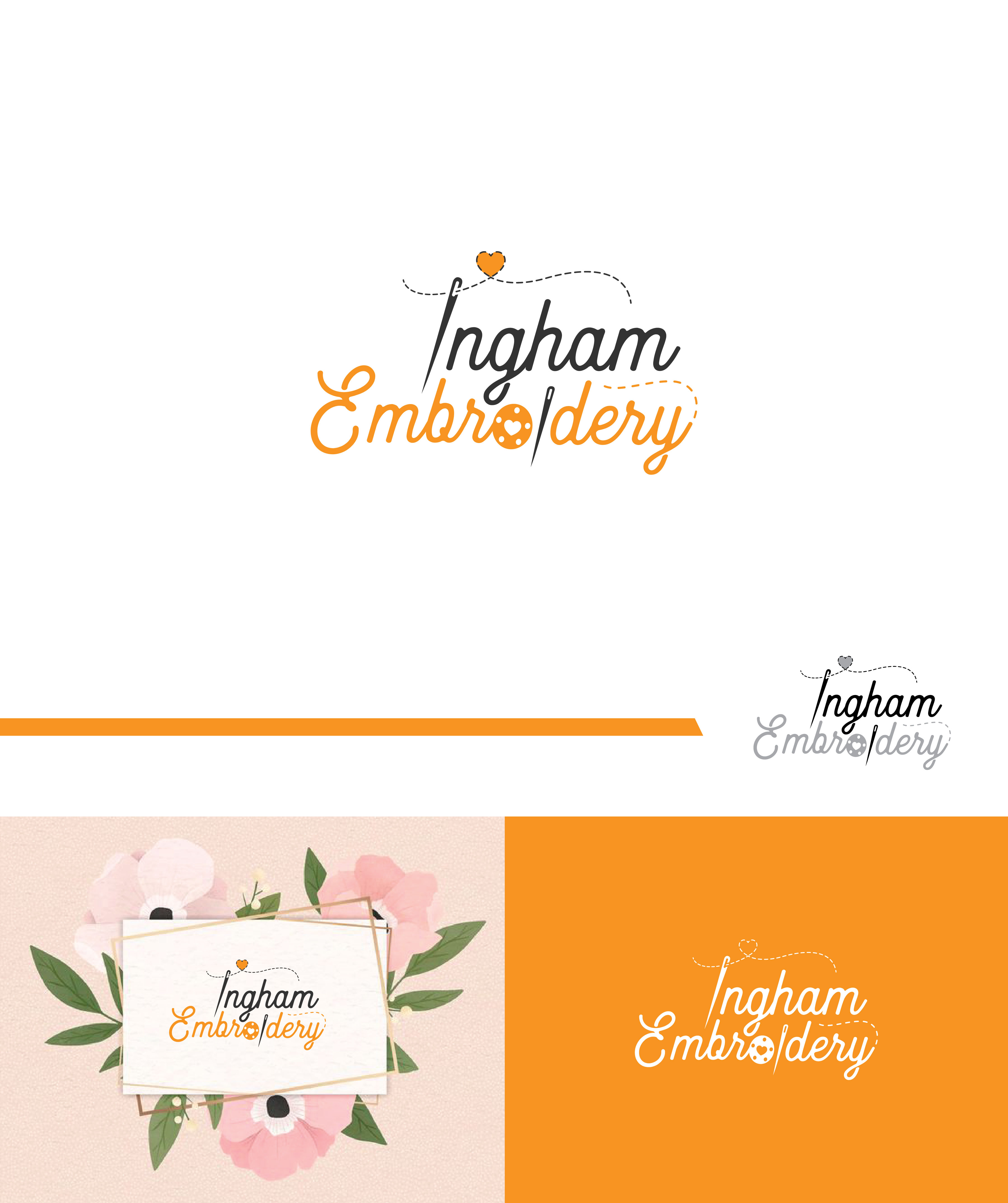 Logo Design by Fat Bat Man for Ingham Embroidery | Design #26911021