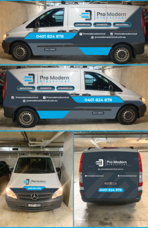Car Wrap Design by raymark for Pro Modern Electrical  | Design: #26968059