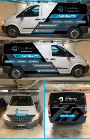 Car Wrap Design by raymark for Pro Modern Electrical  | Design: #26970426