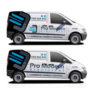 Car Wrap-Design von Yoga Tri für Pro Modern Electrical  | Design #26977013