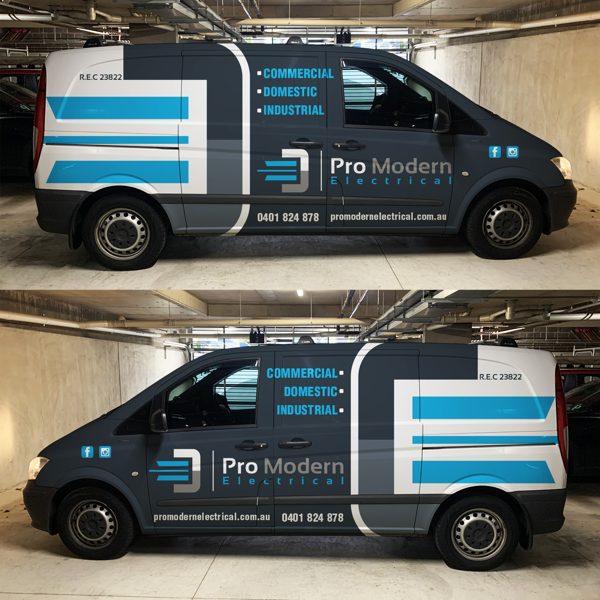 Car Wrap Design by haru_ichiban for Pro Modern Electrical  | Design #26969245