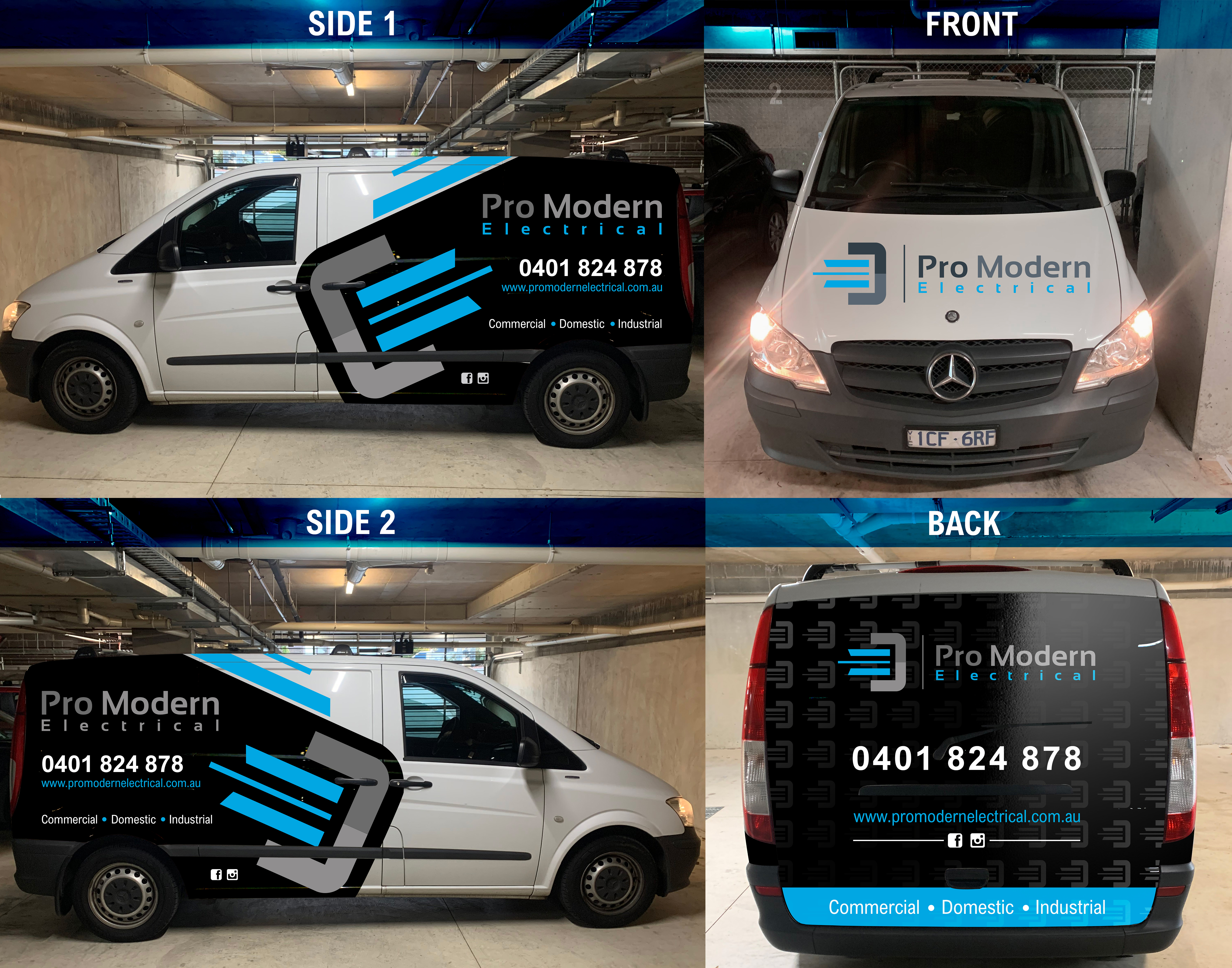 Car Wrap Design by DesignShout for Pro Modern Electrical  | Design #26972459