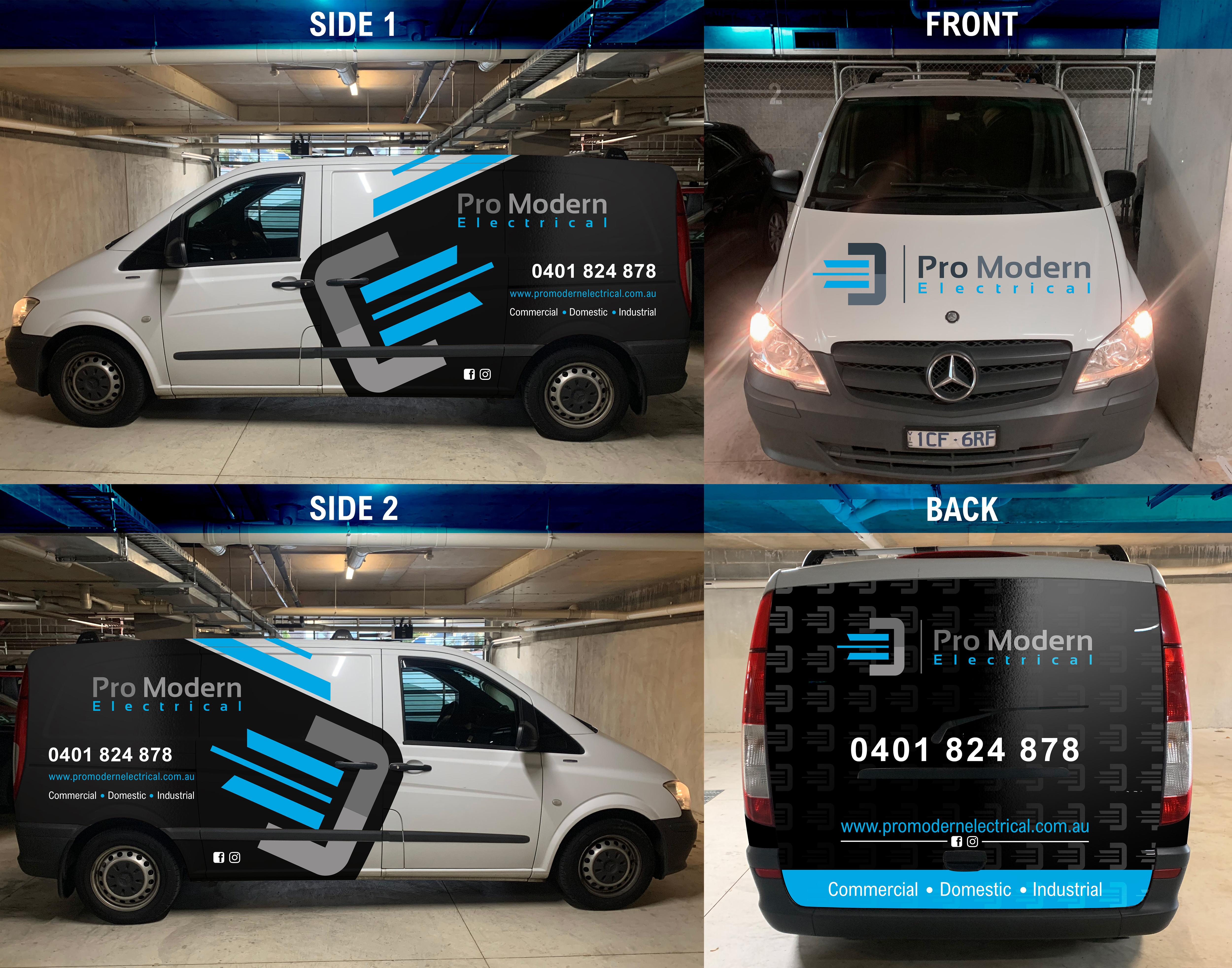 Car Wrap Design by DesignShout for Pro Modern Electrical  | Design #26976118
