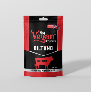 Not Vegan Friendly, Biltong packaging design | Verpackungs-Design von SofiaDesignStudio