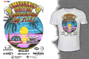 COVID IS OVER- TIME TO PARTY!  FUN TROPICAL GIVEAWAY T SHIRT | Diseño de Camiseta por Falih A