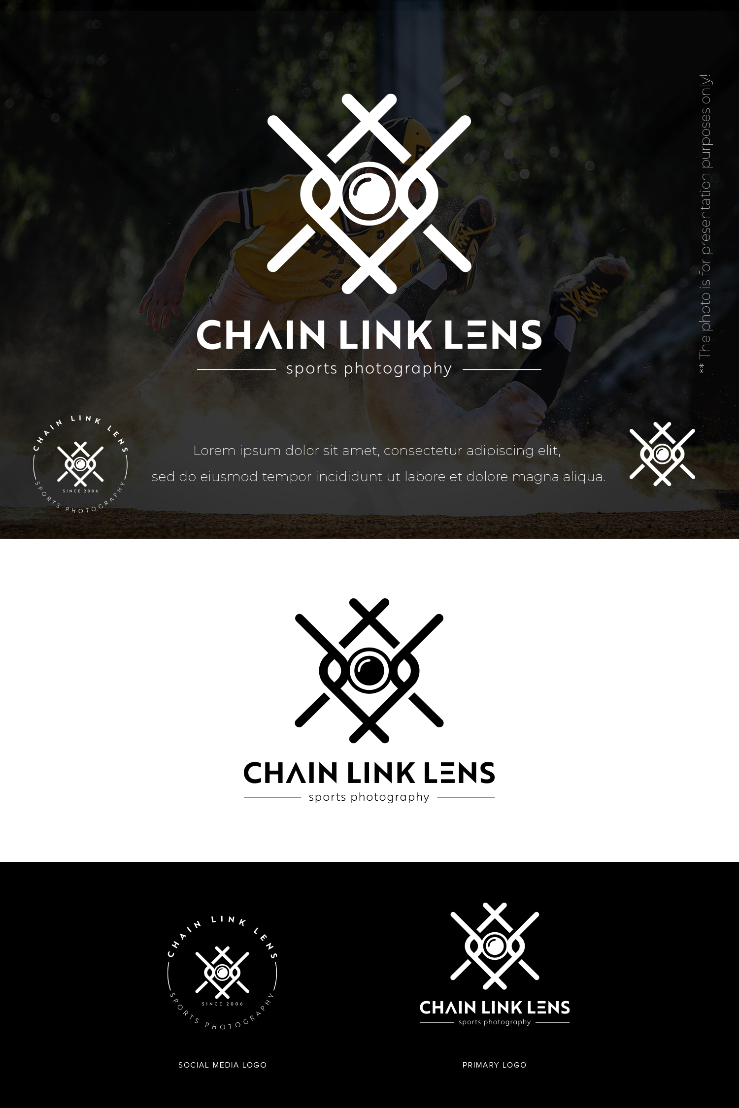 Logo Design by Modeform for Chain Link Lens | Design #26945648