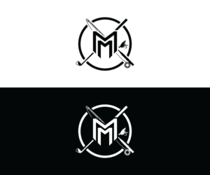 No text just use the MM and use a golf club and a fly fishing rod with a fly on the end  along with the date 1926 | Logo Design by Iris 3