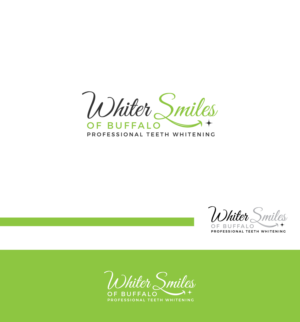 "Whiter Smiles of Buffalo" with the tag line "Professional Teeth Whitening" | Logo Design by Fat Bat Man