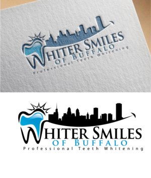 "Whiter Smiles of Buffalo" with the tag line "Professional Teeth Whitening" | Logo Design by blue eye