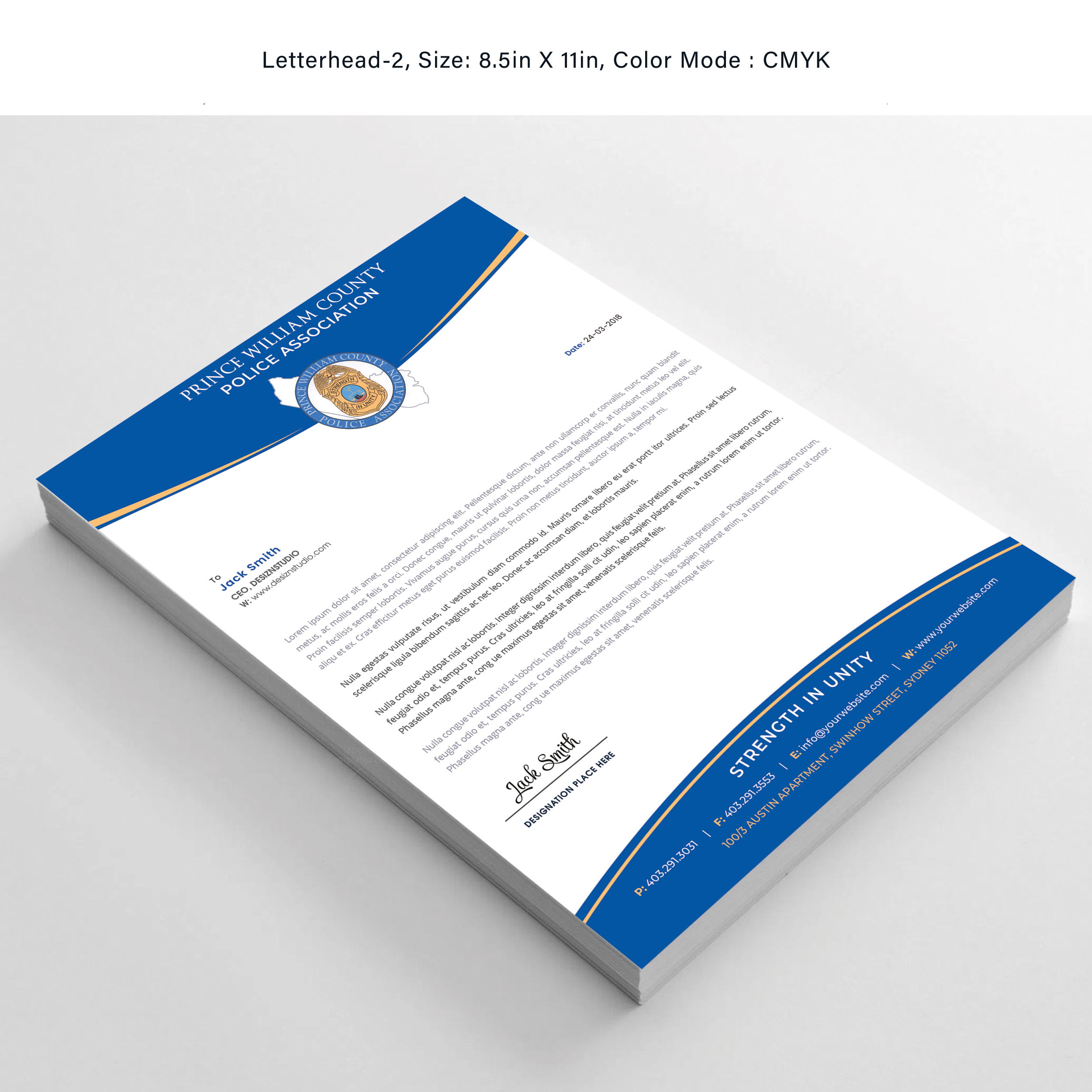 Letterhead Design by Expert Designer for this project | Design #26917674