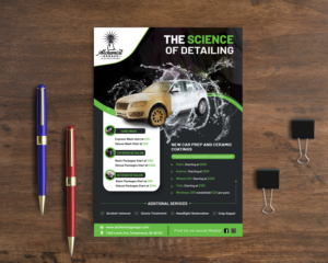 Flyer Design by Mamata Sasmal for alchemist garage detailing | Design: #26936789