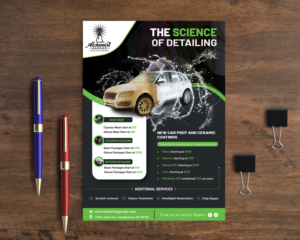Flyer Design by Mamata Sasmal for alchemist garage detailing | Design: #26939606