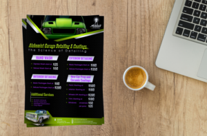 Flyer Design by Sarbari Acharya for alchemist garage detailing | Design: #26920512