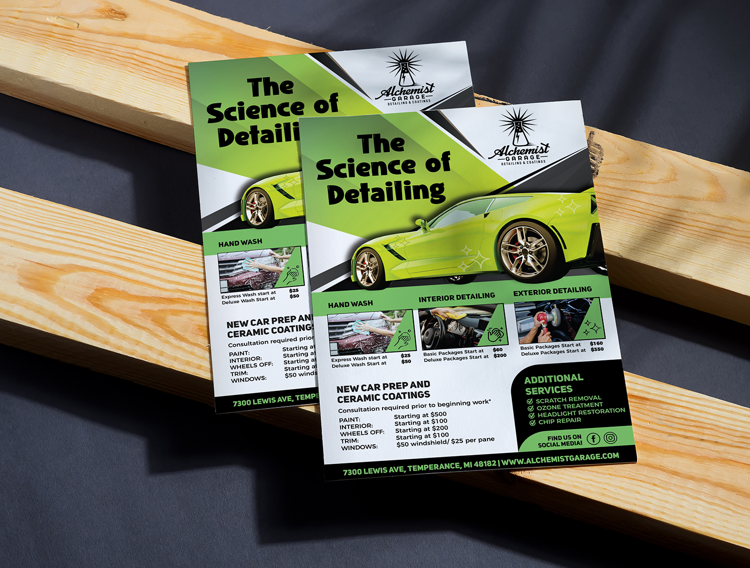 Flyer Design by Deziners Zone for alchemist garage detailing | Design #26918611