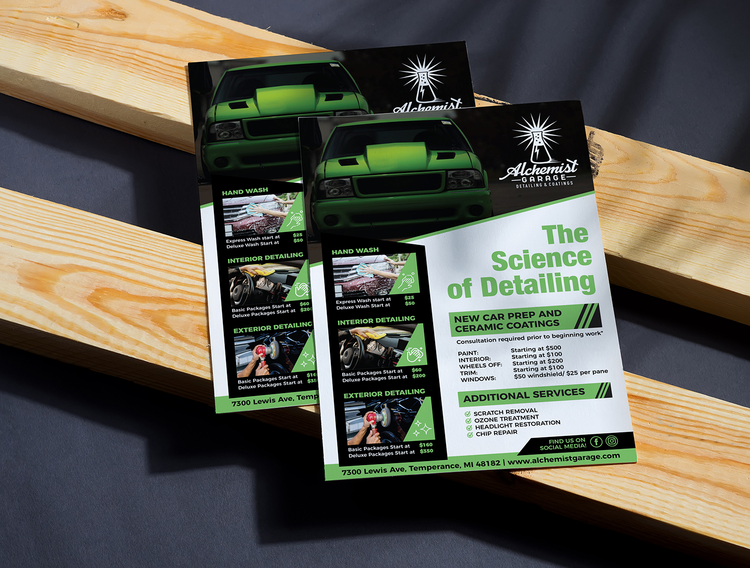 Flyer Design by Deziners Zone for alchemist garage detailing | Design #26918612