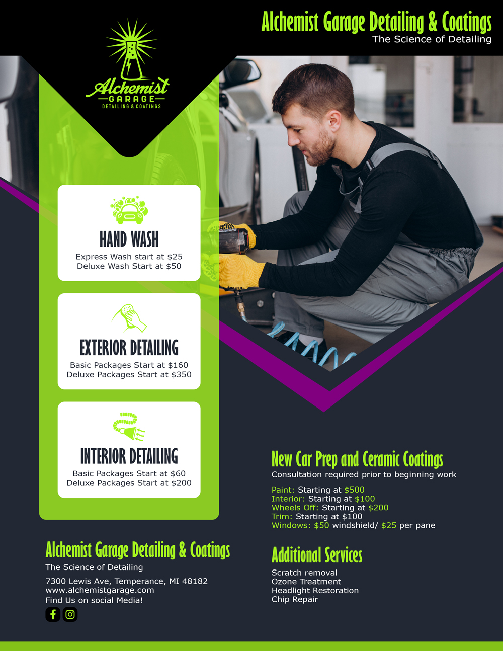 Flyer Design by n2presents for alchemist garage detailing | Design #26921412