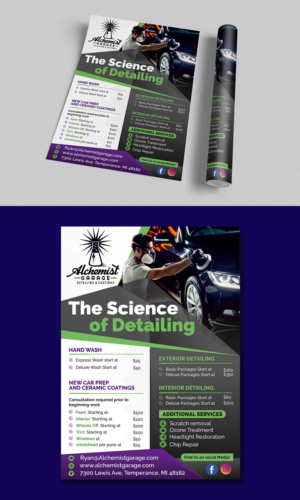 Flyer Design by ecorokerz for alchemist garage detailing | Design: #26917932