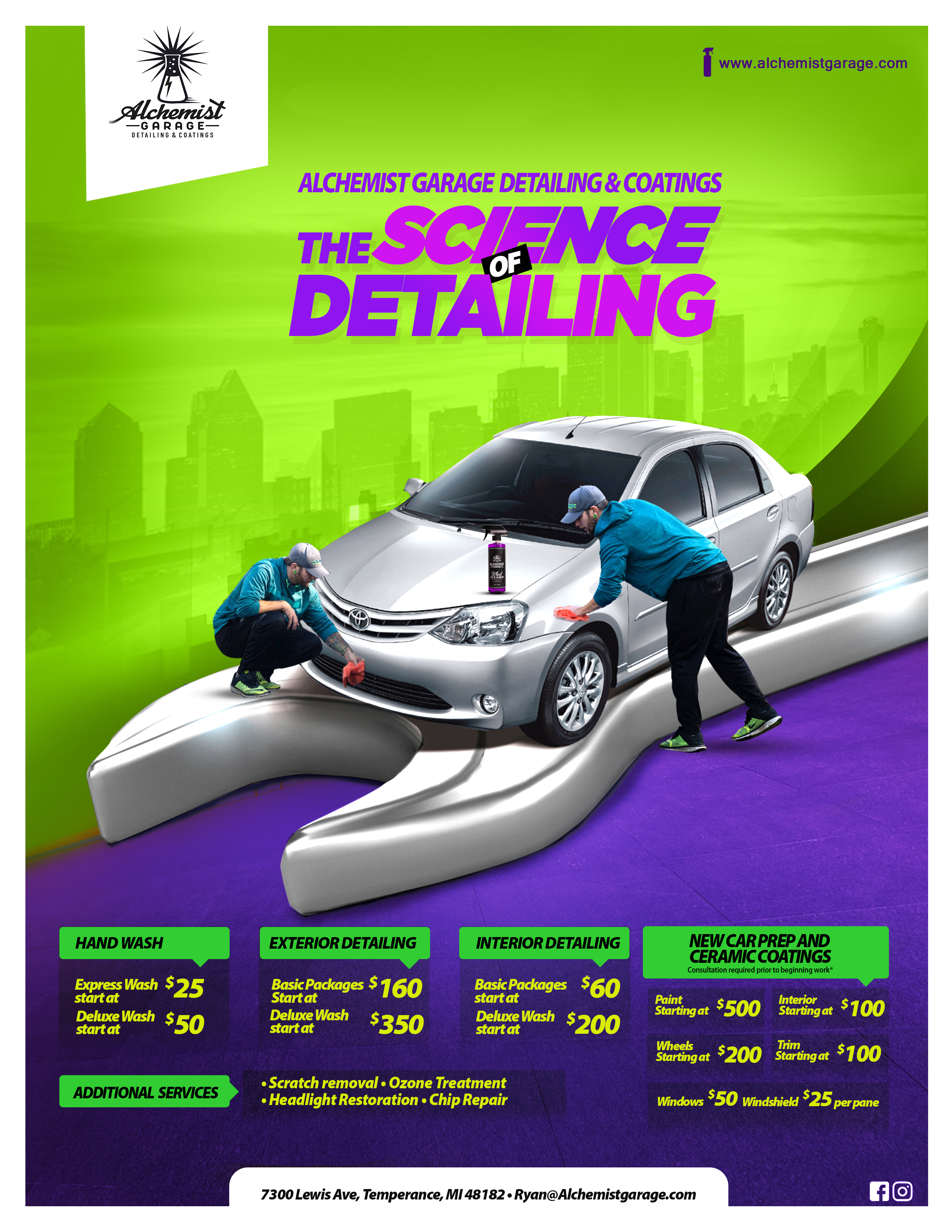 Flyer Design by johnsen designs for alchemist garage detailing | Design #26944399