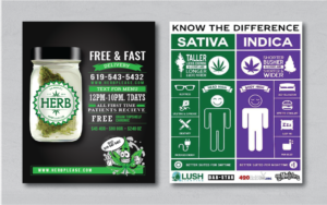 Flyer Pacific Beach Marijuana Delivery Service Flyer | Flyer Design by alex989