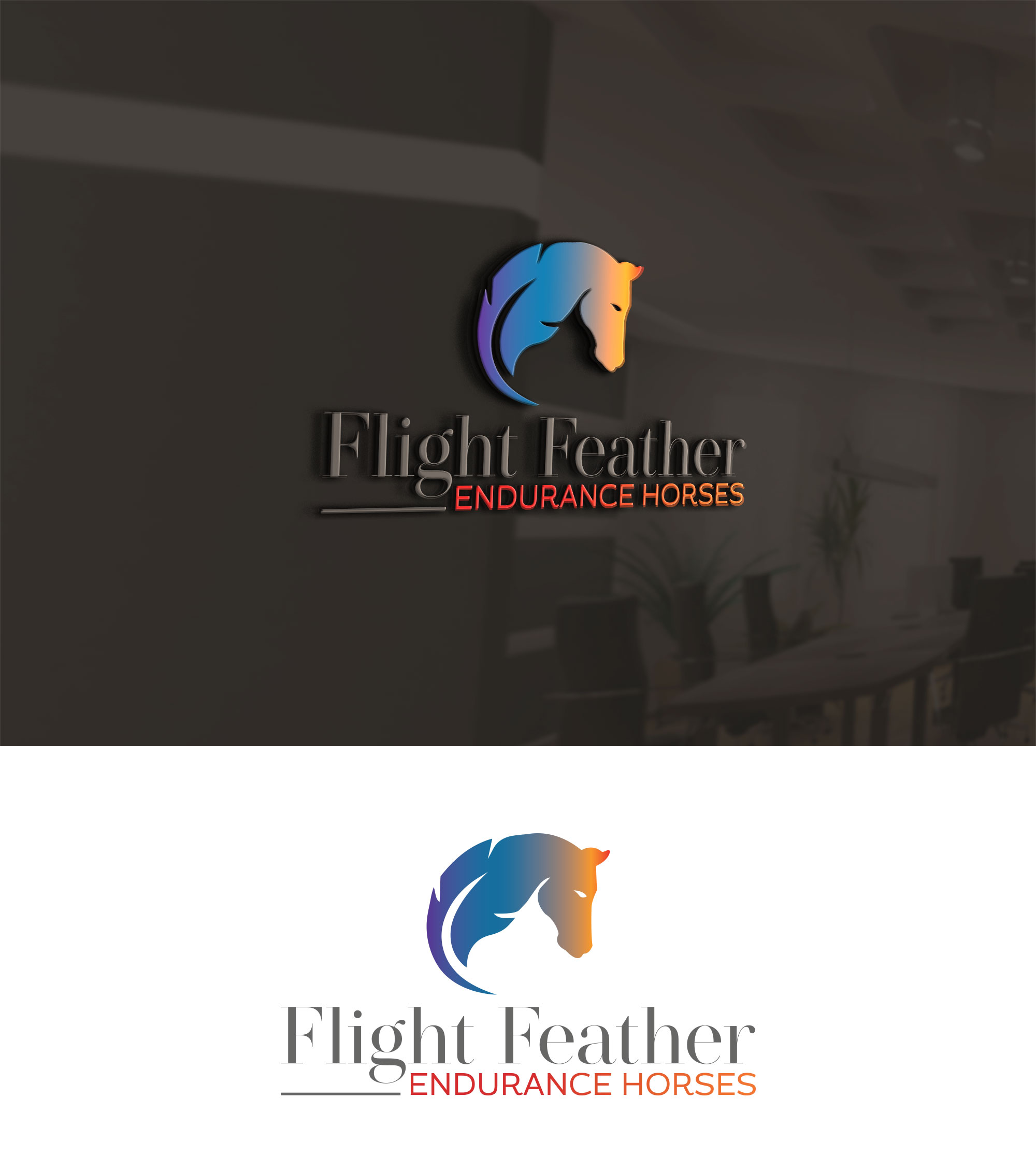 Design de Logo par DesignConnection Impressive Sol pour Flight Feather Endurance Horses | Design : #26977851