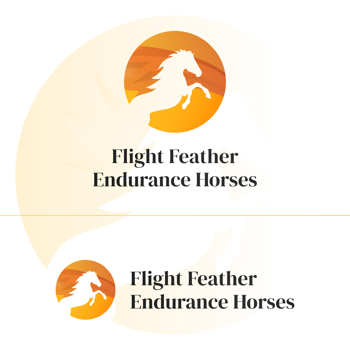 Logo Design by Jaskaran_Singh for Flight Feather Endurance Horses | Design #26968514