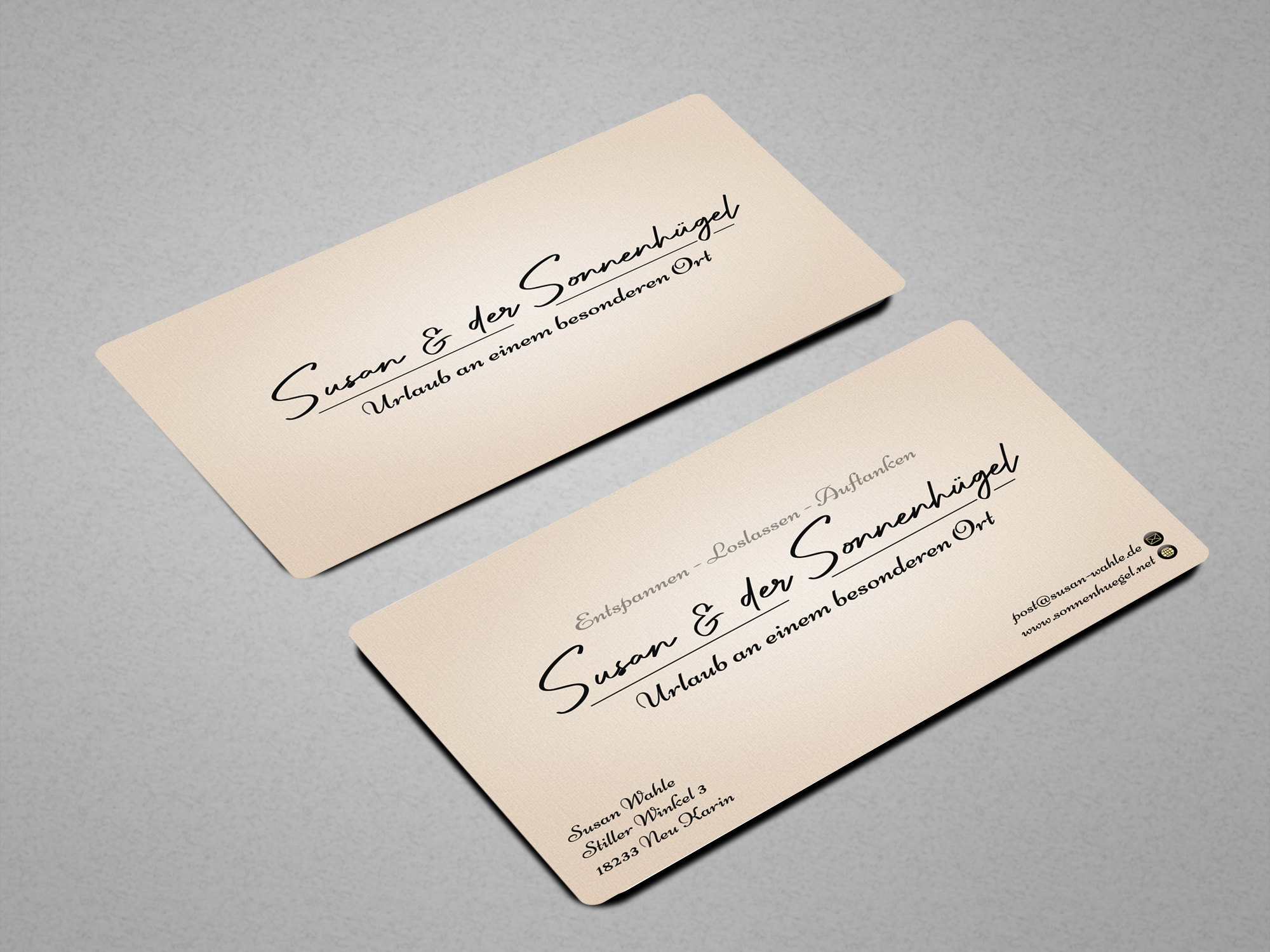 Visitenkarten-Design von Blue Sparrow für Sonnenhuegel Betriebs GmbH | Design #26924864