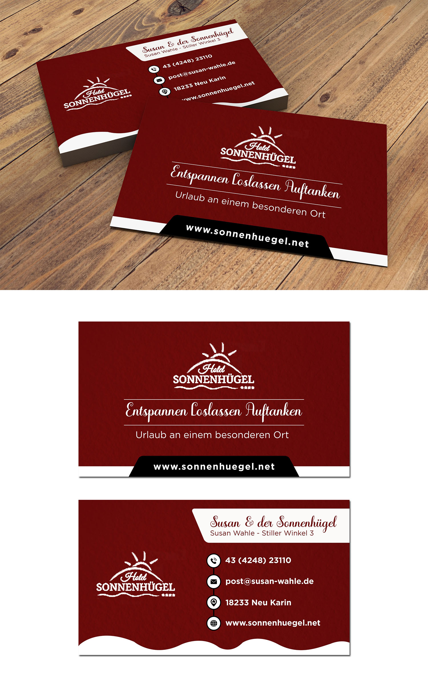 Business Card Design by debdesign for Sonnenhuegel Betriebs GmbH | Design #26931374