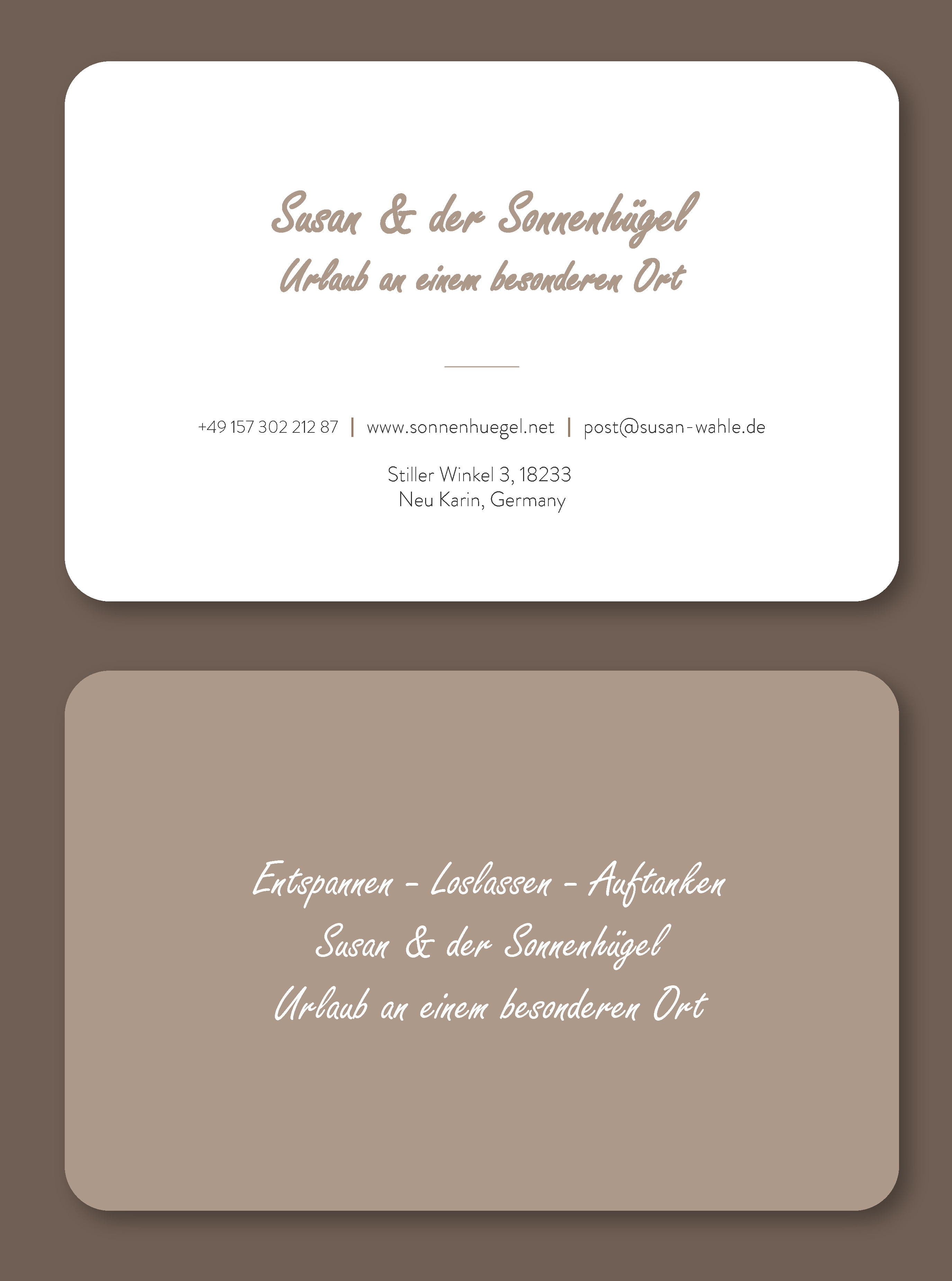 Visitenkarten-Design von nathanaelpeter für Sonnenhuegel Betriebs GmbH | Design #26924906