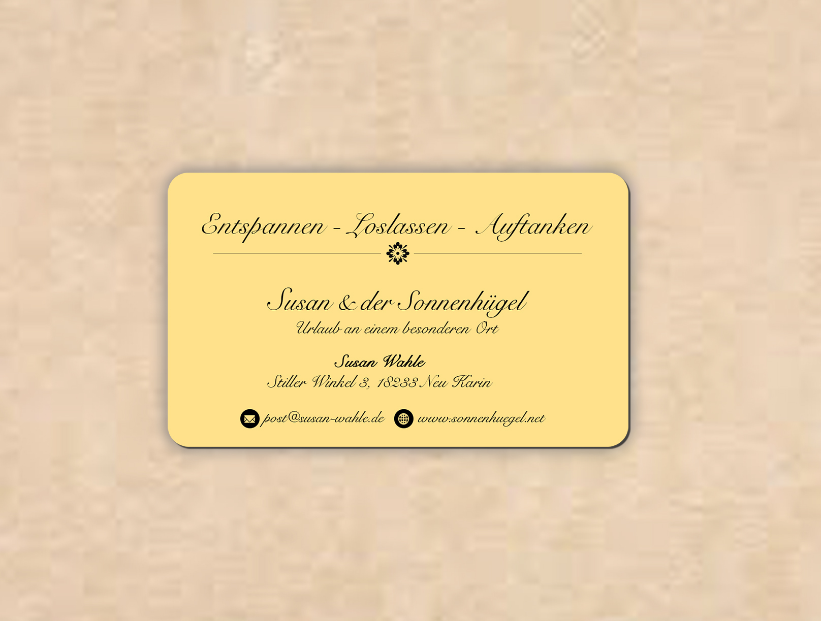 Business Card Design by Creations Box 2015 for Sonnenhuegel Betriebs GmbH | Design #26931385