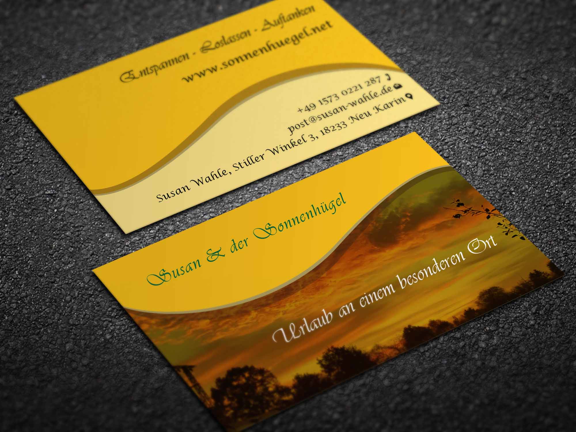 Business Card Design by Magic of Art for Sonnenhuegel Betriebs GmbH | Design #26933918