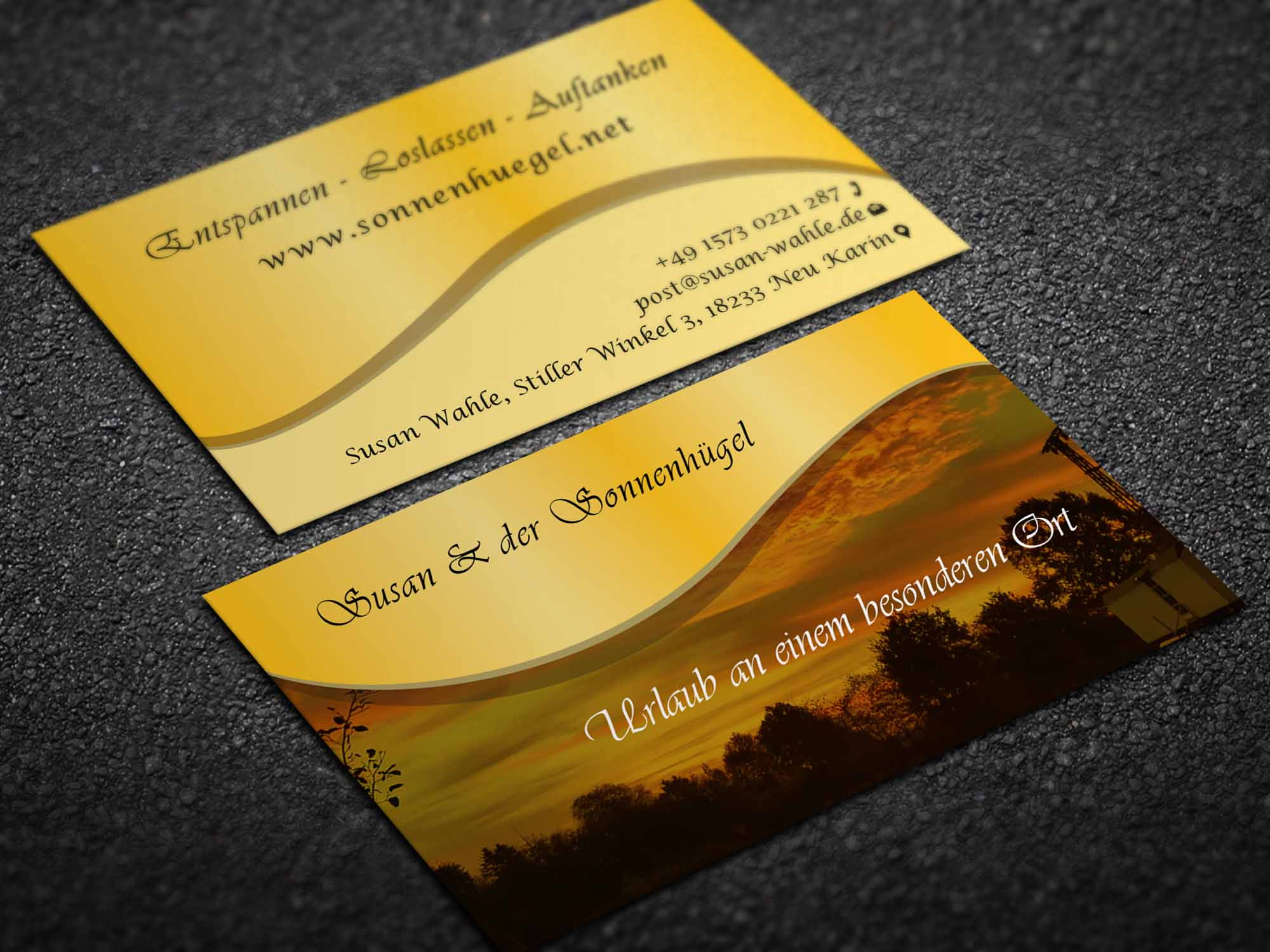 Business Card Design by Magic of Art for Sonnenhuegel Betriebs GmbH | Design #26947089