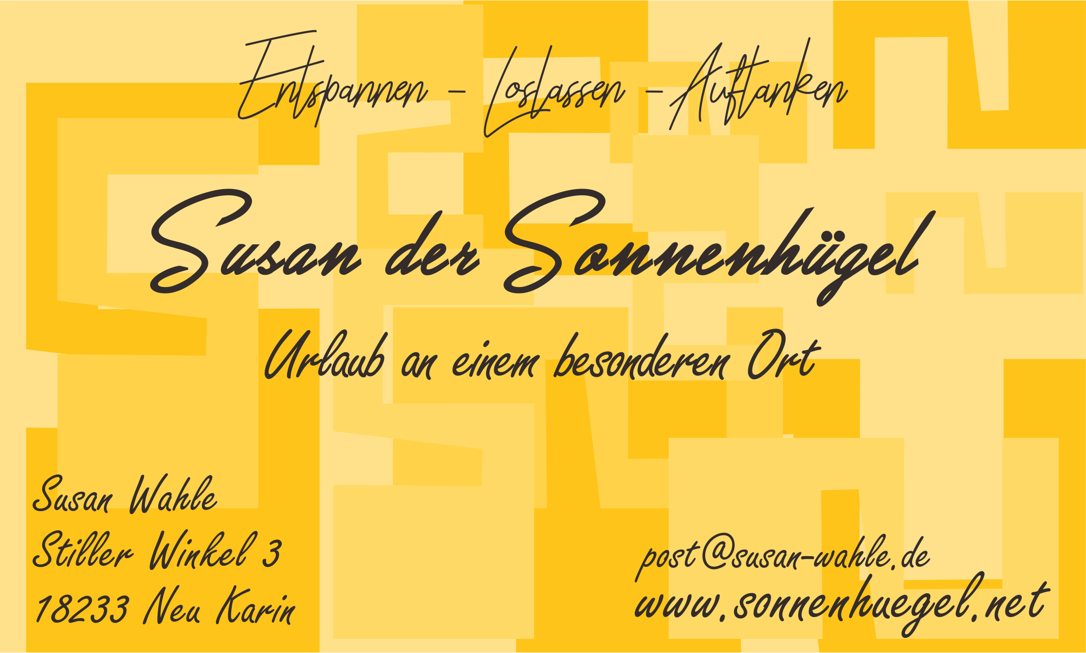 Business Card Design by eddaween for Sonnenhuegel Betriebs GmbH | Design #26926519
