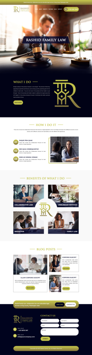 Diseño Web por MAZY para Rashid Family Law, Legal Technician | Diseño #26930191