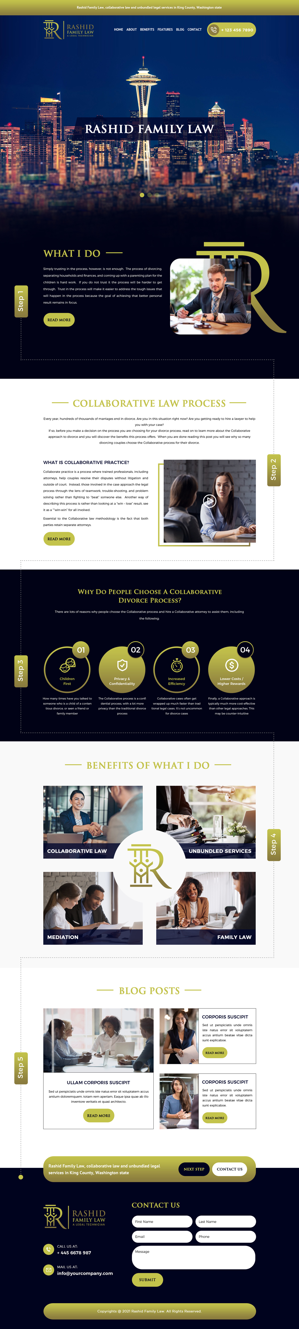 Web-Design von MAZY für Rashid Family Law, Legal Technician | Design #26946522