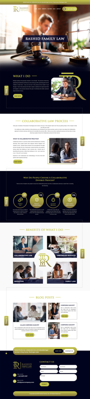 Web Design par MAZY pour Rashid Family Law, Legal Technician | Design : #26974721