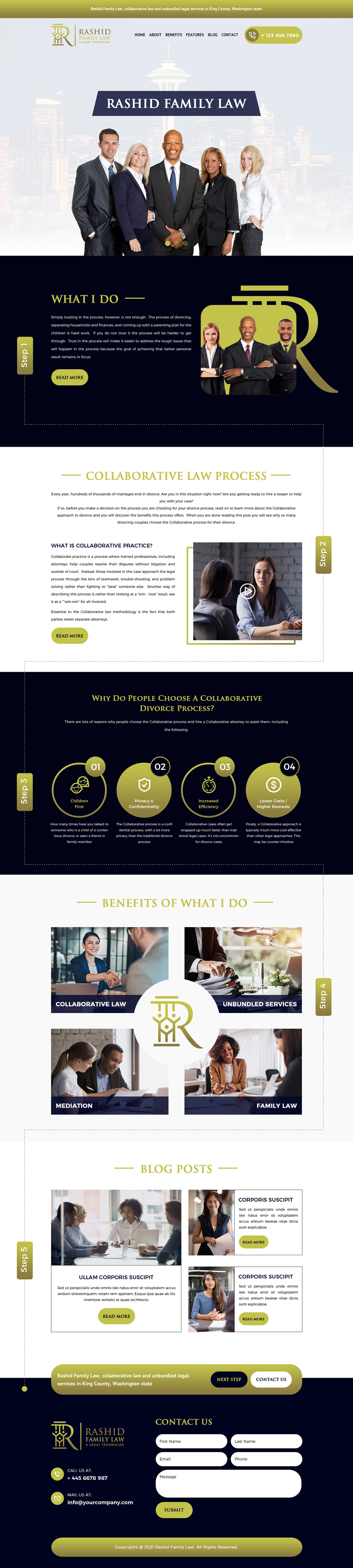 Web-Design von MAZY für Rashid Family Law, Legal Technician | Design #27164806