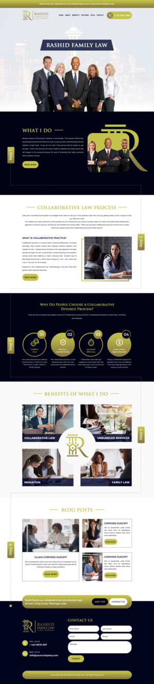 Web Design par MAZY pour Rashid Family Law, Legal Technician | Design : #27164806