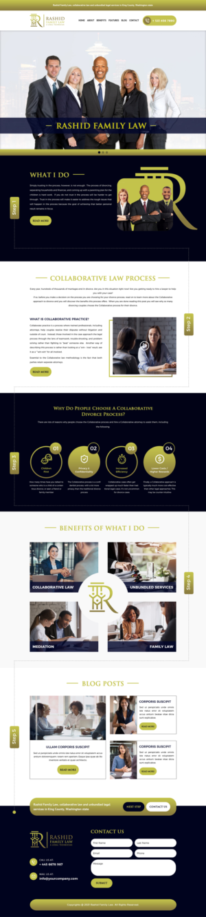 Web Design par MAZY pour Rashid Family Law, Legal Technician | Design : #27167721