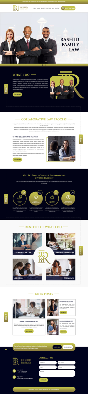 Web Design par MAZY pour Rashid Family Law, Legal Technician | Design : #27167723
